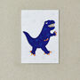 Blue Dinosaur Iron On Patch, thumbnail 2 of 4
