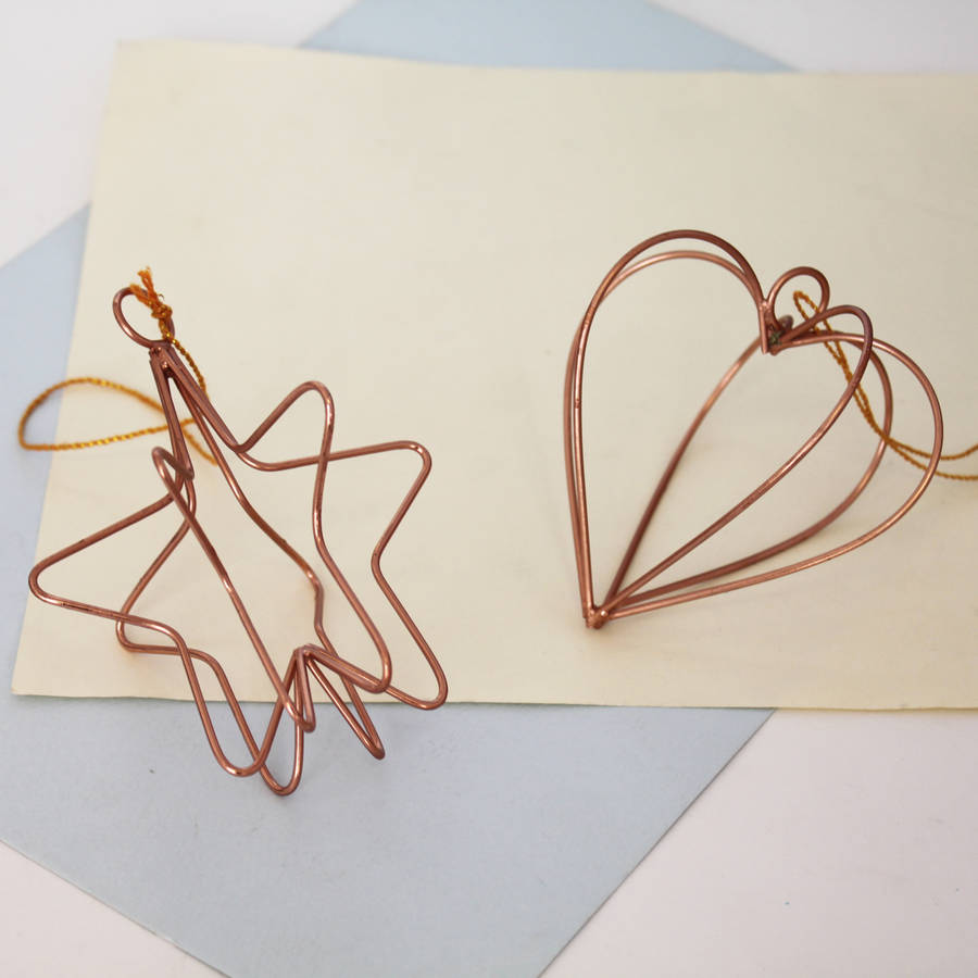 Hanging Copper Wire Decorations By Posh Totty Designs Interiors