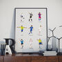 Football Legends Collection Poster, thumbnail 1 of 4