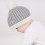 Pom Pom Hat Baby Easy Knitting Kit, thumbnail 3 of 8