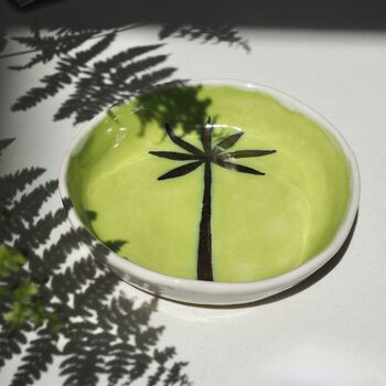 Handmade Green And Gold Palm Tree Ring Dish, 4 of 5