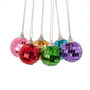 Multi Coloured Set Of Six Mirror Ball Baubles, thumbnail 5 of 5