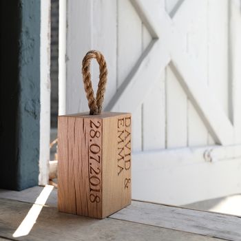 Personalised Oak Doorstop, 8 of 9