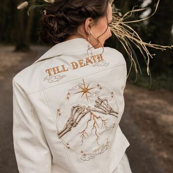 Ivory Celestial Till Death Bridal Jacket, 2 of 10