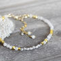 Skinny White Diamond And Moonstone Bracelet, thumbnail 6 of 11