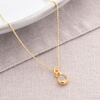 Gem Dot Crystal April Birthstone Necklace, 3 of 5