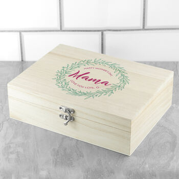 Personalised Floral Wreath Tea Box With Tea Selection, 5 of 7