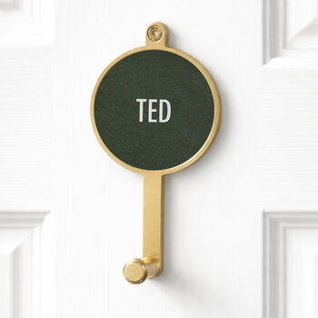 Personalised Coat Hooks With Leather Insert, 6 of 9
