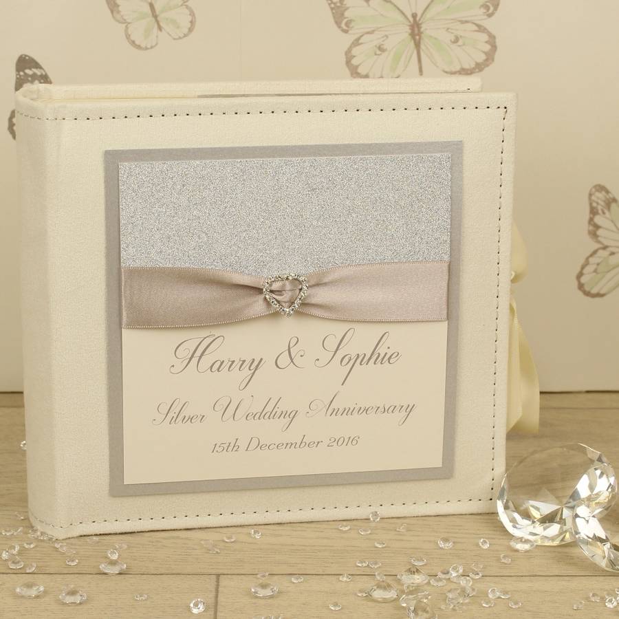 personalised silver wedding anniversary photo album by dreams to ...