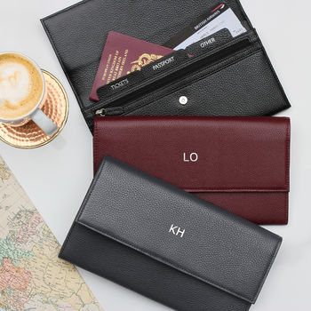 Personalised Luxury Leather Travel Document Wallet, 2 of 4