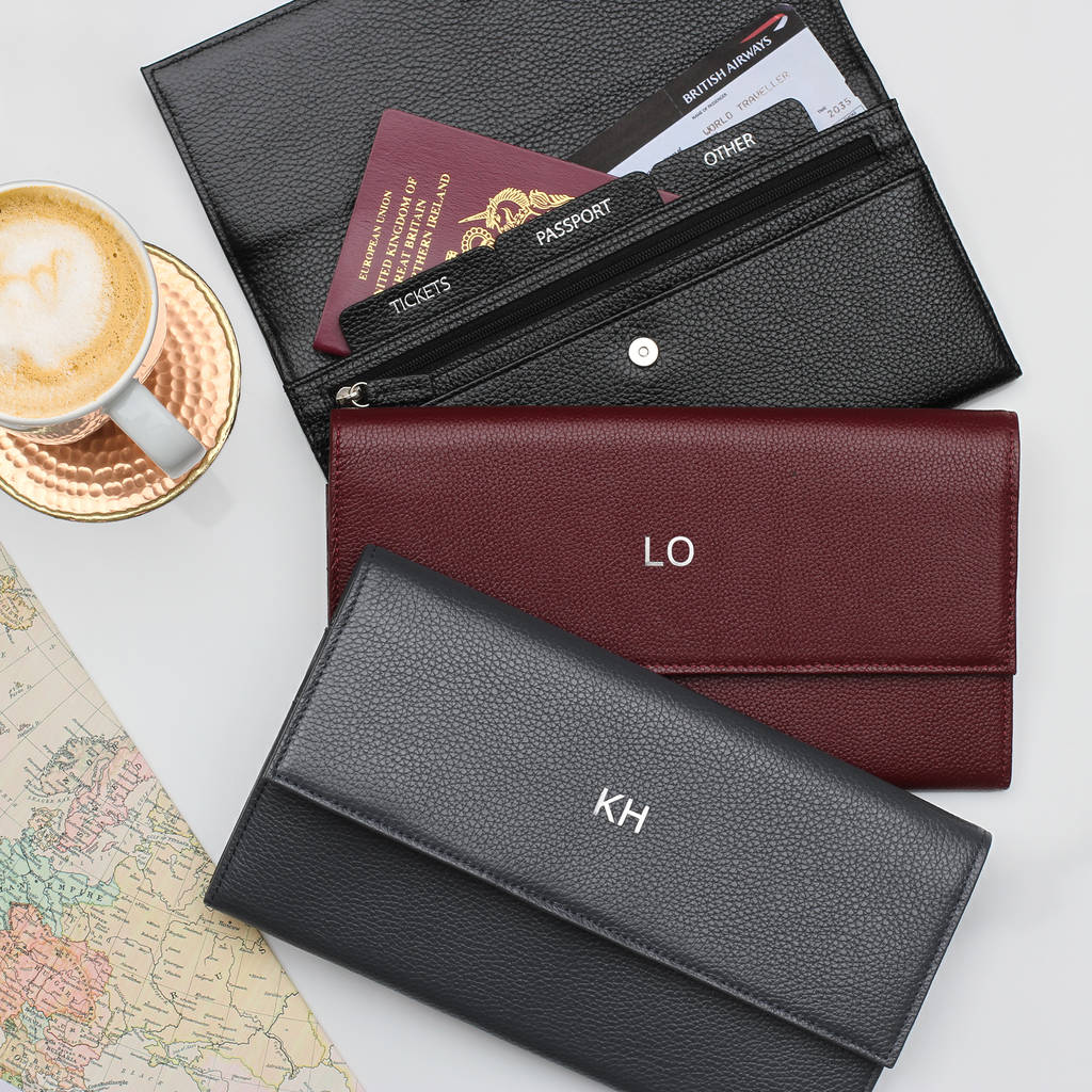 luxury travel document holder