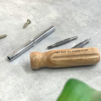 Personalised Wooden Handled Screw Driver, 5 of 5