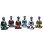 6x Silver Mini Buddha Assorted Colours, thumbnail 1 of 6