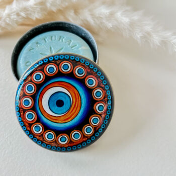 Natural Olive Oil Soap With Evil Eye Tin Gift Box, 3 of 11