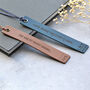 Personalised Third Anniversary Leather Bookmark, thumbnail 4 of 9