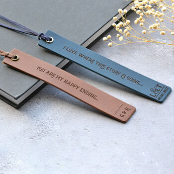 Personalised Third Anniversary Leather Bookmark, 4 of 9
