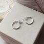Fine Textured Hoop Earrings, thumbnail 2 of 10