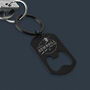 Black Bottle Opener Keyring 'It’s All Downhill From Here' | Key Accessory | Gift For Dad | Fathers Day | Skiing, thumbnail 2 of 3