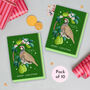 Pack Of Ten Partridge Illustrated Christmas Cards, thumbnail 1 of 4