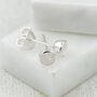 Sterling Silver June Birthstone Stud Earrings Moonstone, thumbnail 2 of 4