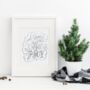 Comfort And Joy Christmas Quote Foil Print, thumbnail 1 of 3