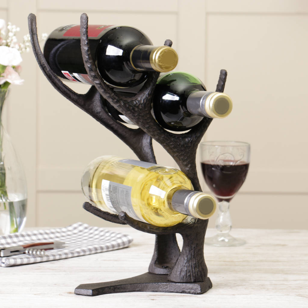 cast iron antler wine rack by dibor