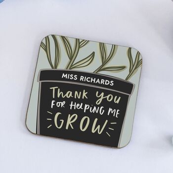 Personalised Teacher Thank You Coaster, 2 of 2