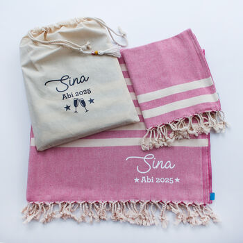 Personalised Bride Gift, Beach Towel Set, 7 of 12