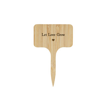 Wooden Plant Marker | Let Love Grow | Inspirational Garden Accessory | Plant Sign | Home Decor | Thoughtful Gift For Gardener, 2 of 2