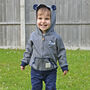 Personalised Baby Hoodie, Fox Vest And Joggers Set, thumbnail 2 of 7