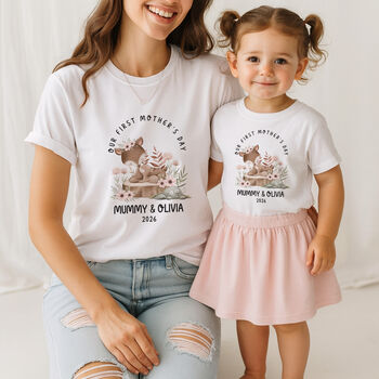 Personalised Our First Mother’s Day Matching T Shirt Gift, 3 of 9