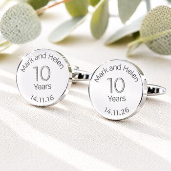 Personalised Anniversary Milestone Cufflinks, 4 of 9