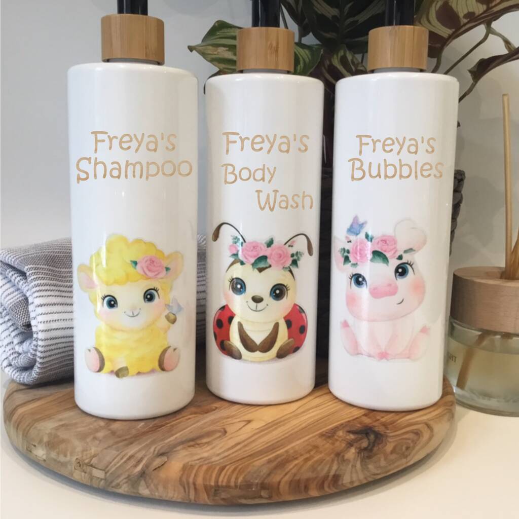 Personalised Reusable Kids Shampoo Body Wash Bottle, 1 of 12