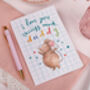 Cute Mouse 'I Love You This Much' Daddy Card, thumbnail 2 of 2