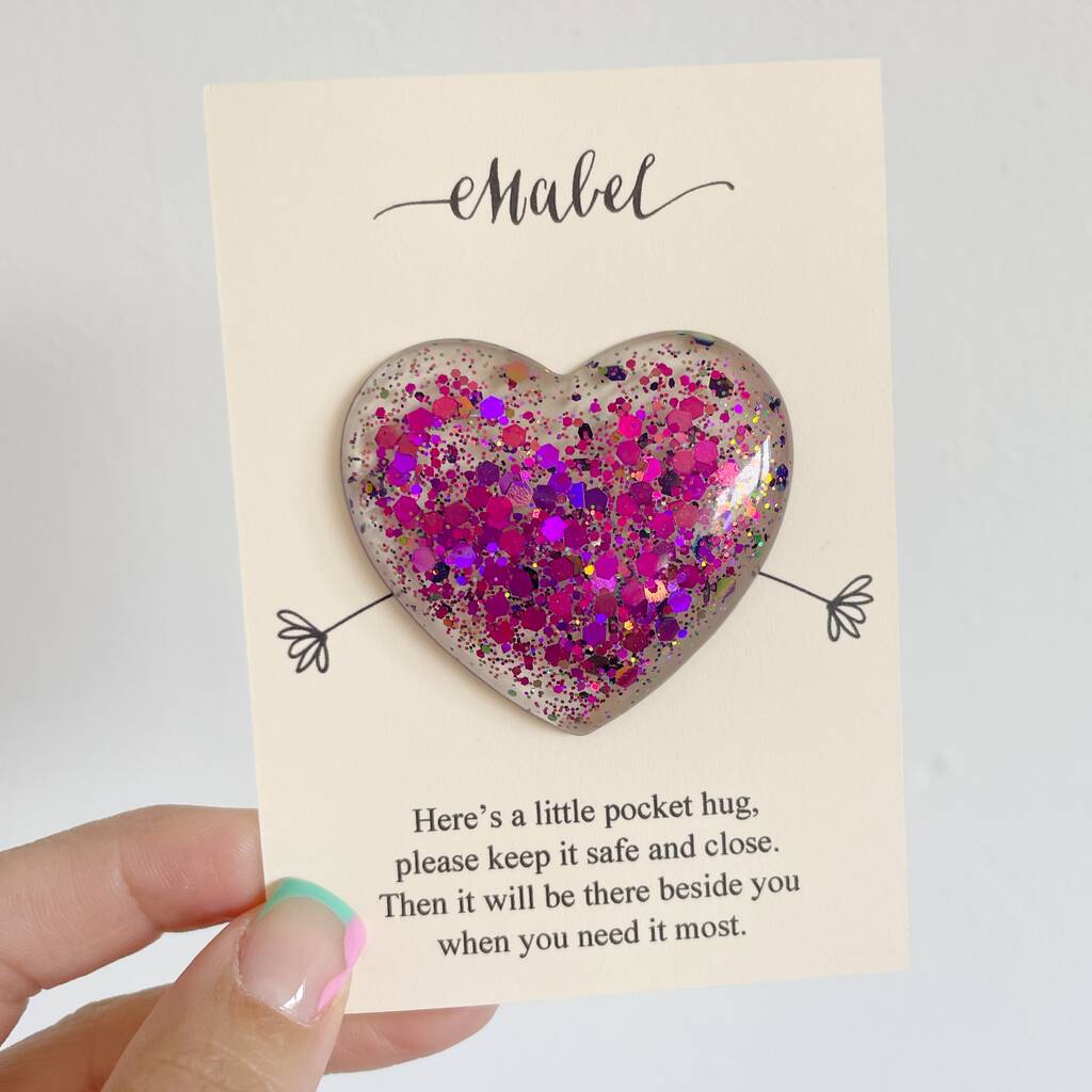 Personalised Pocket Heart Hug Gift Token, 1 of 2