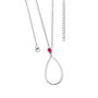 Long Petal Drop Necklace With Pear Cut Ruby, thumbnail 1 of 5