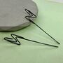 Black Oxidised Silver Bolt Lightning Ear Cuff, thumbnail 1 of 5