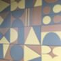 Taking Shape Wallpaper, Straw + Terracotta + Grey, thumbnail 5 of 6