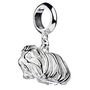 Sterling Silver Long Haired Guinea Pig Charm, thumbnail 2 of 9