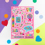 Stationery A5 Vinyl Sticker Sheet, thumbnail 1 of 9