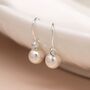 Sterling Silver Pearl Drop Earrings, thumbnail 2 of 8