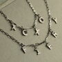 Silver Sunburst Name Necklace, thumbnail 5 of 8