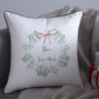 Personalised Mistletoe Christmas Cushion, thumbnail 1 of 3