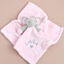 Personalised Pink Elephant Baby Conforter, thumbnail 1 of 3