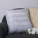 personalised 'home sweet home' cushion cover by vintage designs reborn ...