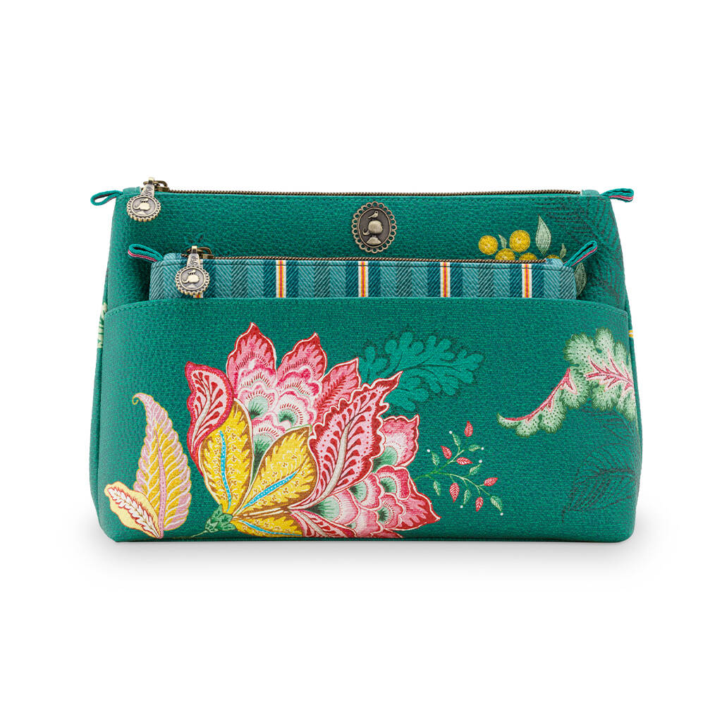 Pip Studio Cosmetic Bag Combi Jambo Flower Green By Bell & Blue ...