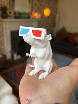Banksy's Rat With 3D Glasses 3D Model, 8 of 8