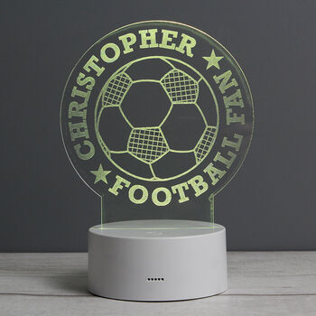 Personalised Football LED Night Light, 9 of 10