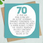 By Your Age… Funny 70th Birthday Card, thumbnail 1 of 2