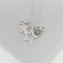 Personalised Open Star Necklace With Birthstones, thumbnail 12 of 12